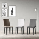 Sedia 40/44x42x86 cm Armida gambe Antracite in Similpelle Bianco