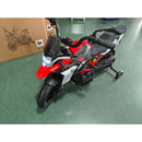 Moto Elettrica per Bambini 3-8 Anni 12 V Licenza BMW G310 GS 102x62x73 cm con Batteria al Litio e Rotelle Rimovibili in PP Rosso      