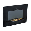 Camino Elettrico da Incasso 66x52 cm 1800W con Timer Effetto Fiamma Nero 