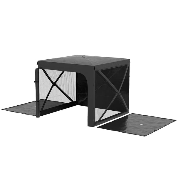 prezzo Gazebo da Giardino Pieghevole con Tende e Zanzariere 2x2,5m e Borsa di Trasporto Nero