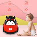 Vasino per Bambini 40x27,5x29,1 cm Macchina con Volante e Vaschetta Rimovibile Rosso