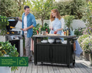 Tavolino da Giardino per Barbecue con Ruote 134x89,6x51,7 in Resina Keter Unity XL  Antracite