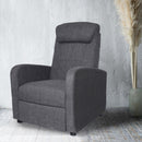 Poltrona Relax Reclinabile Manuale in Tessuto Marta Grigio