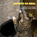 Cuccia per Gatti a 3 Livelli Ø38x70cm con Tiragraffi in Sisal e Peluche Grigio      