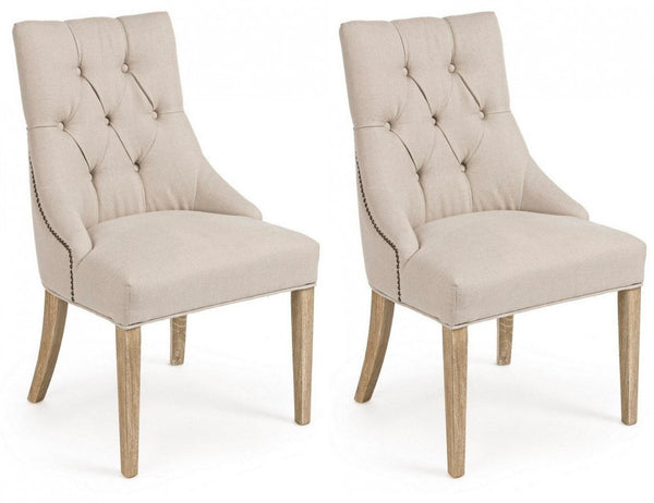 Set 2 Sedie 51x61x90h cm Cally Naturale sconto