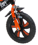 Bicicletta per Bambino 12" 2 Freni Gomme in EVA Street Art Nero/Arancione