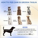 Divano per Cani Taglia Grande 98x67x25 cm con Cuscino Sfoderabile in Poliestere e Legno Grigio Scuro      