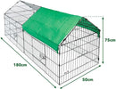 Gabbia per Conigli Recinzione per Animali Recinto 180x75 cm con Telo Protezione
