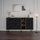 Madia 3 Ante 142x35,5x83 cm in MDF Clara Nero