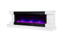 Camino Elettrico da Pavimento 60,3x181x43 cm Effetto Fiamma 1500W Arizona & Dalas maxi Bianco