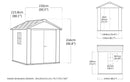 Casetta Box da Giardino 230x223,8x246 cm Newton Plus 757/775 Doppia Opzione Montaggio in Resina Evotech+ Grigio  cm