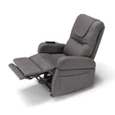 Poltrona Alzapersona Elettrica 3 motori 70x87x105 cm in Tessuto Diva Dubai Grigio