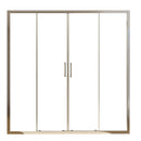 Porta Parete Doccia 2 Ante Scorrevoli in Cristallo Trasparente 6mm H195 Bonussi Giuly Varie Misure