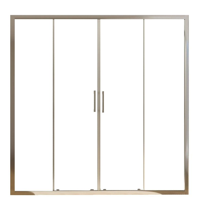 Porta Parete Doccia 2 Ante Scorrevoli in Cristallo Trasparente 6mm H195 Bonussi Giuly Varie Misure