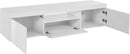 Mobile Tv 3 Ante e Ripiano a Giorno 160x40x35 cm Essential 2A 1R Bianco Lucido  