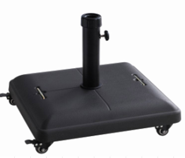 Base per Ombrellone da Giardino 50x50x43 cm in Cemento e Ferro Nero