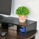 Supporto Monitor 80-117x23,5x10 cm in MDF Nero