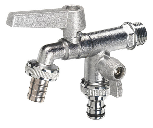 Rubinetto a Sfera Doppio per Fontana da Giardino con Leve Colorate Belfer RUB/027 Alluminio prezzo