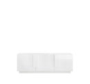 Mobile TV Moderno 3 Ante Jupiter 182x44x63 cm Bianco laccato lucido