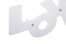 Appendi Abiti da Muro "Love" 62x7x31 cm MDF Bianco