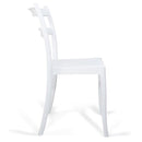 Set 4 Sedie da Giardino in Polipropilene Vandi Bianche