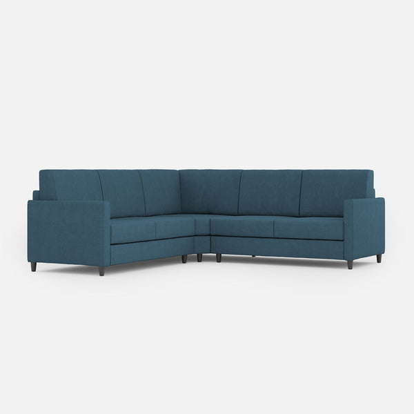 acquista Divano Angolare 5 Posti 241x241x85 cm Karay in Tessuto Avio