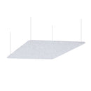 Pannello Fonoassorbente da Soffitto con Kit di 4 Cavetti 70x70 cm Finitura Grigio     