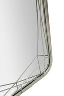Specchio da Terra Silver 46x2x153 cm in Ferro e MDF e Specchio Grigio      