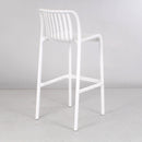 Set 4 Sgabelli 42x101 cm in Polipropilene Bianco