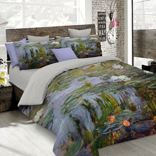 sconto Bettbezug mit Aufdruck auf der Doppeltasche und den Kissenbezügen