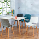 Set 4 Sedie in Polipropilene 46x81x47 cm Gambe in Faggio Nest Grigio