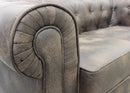 Divano 3  Posti Chesterfield 197x74x82 h cm in Similpelle Marrone