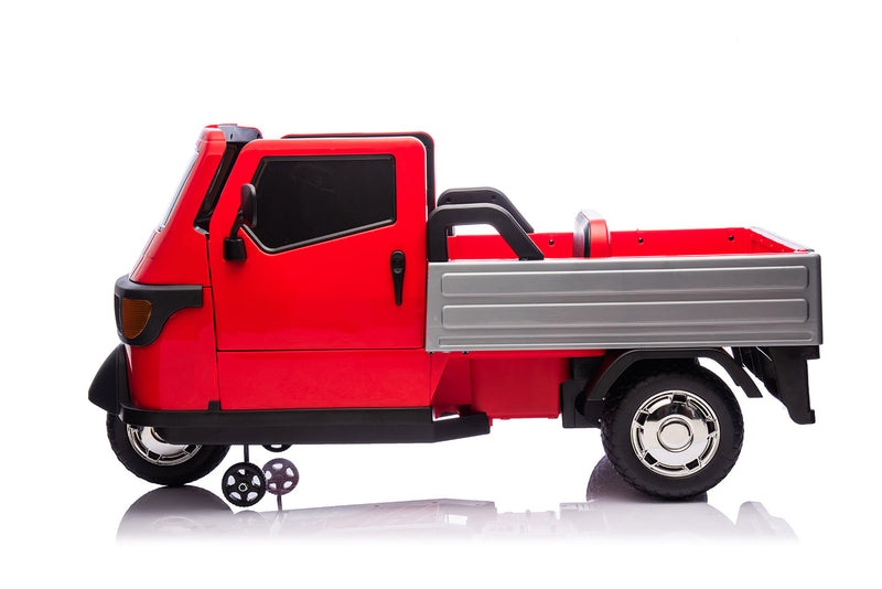 Macchina Elettrica per Bambini Licenza Piaggio Apecar 12V Rosso