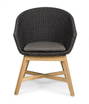 Set 2 Sedie 64x64x85h cm con Braccioli e Cuscini Coachella Antracite