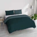 Copripiumino con Sacco e Federe in Tinta Unita Double Face Linea Zoe Ottanio e Salvia