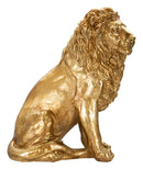 Statua Leone 67x80x36,5 cm in Poliresina Oro