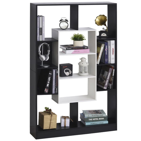 online Modernes Bücherregal 95 x 22 x 150 cm aus schwarz-weißer Spanplatte