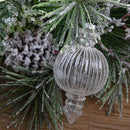 Set 4 Decoro con Glitter H13,3 cm Champagne