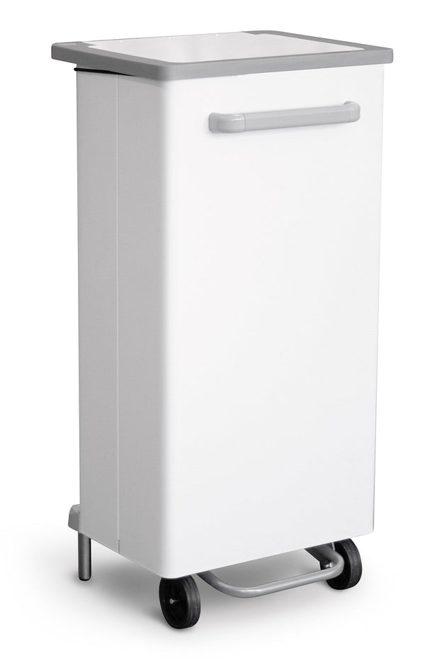 Pattumiera Per Raccolta Differenziata 47x37xh96 cm In Acciaio Verniciato a Pedale Bianco online