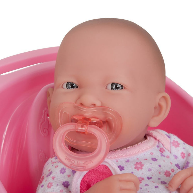Bambola Bebè Neonato con Bagnetto e Accessori 36cm JC Toys