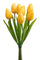Set 4 Bündel mit 7 künstlichen Tulpen Höhe 37 cm Gelb