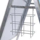 Espositore Pubblicitario Bifacciale a Cavalletto Pieghevole 54,3x90,5x84 cm in Alluminio da Esterno Antivento Silver
