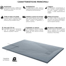 Piatto Doccia Effetto Pietra Filo Pavimento o Tradizionale Grigio