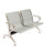Bozzini Silver Bürobank für Wartezimmer 2 Sitze aus Stahl