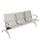 Bozzini Silver Bürobank für Wartezimmer 3 Sitze aus Stahl