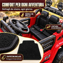 Macchina Elettrica per Bambini Fuoristrada Toyota Fj Cruiser 12V Telecomando Ruote in Gomma e Sedile in Pelle Rosso