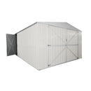 Casetta Box da Giardino in Lamiera di Acciaio Porta Utensili 360x514x230 cm Enaudi Bianca