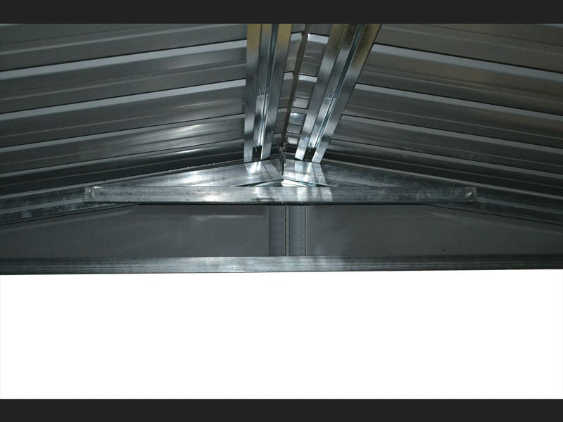 Casetta Box da Giardino in Lamiera di Acciaio Porta Utensili 360x600x230 cm Enaudi Verde