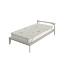 Topper 1 Piazza e Mezza 120x190 cm Memory Sfoderabile Fodera Aloe con Elastici in Poliestere Bianco