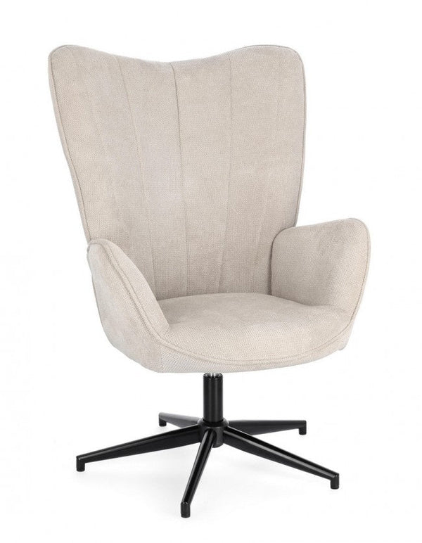 Poltrona Soggiorno 69x72x106 cm Inas in Tessuto Beige prezzo